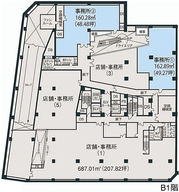 東京建物東渋谷ビル 地下1階 49 27坪 の情報 賃貸オフィス 貸事務所 東京ベストオフィス Tokyo Best Office