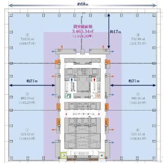 東京スクエアガーデン 9階⑤⑥ 平面図