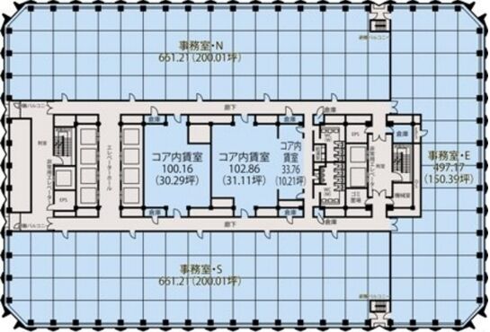 新宿センタービル 47階N-2-2 平面図