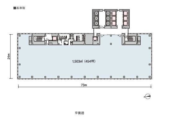 虎ノ門タワーズオフィス 14階 平面図