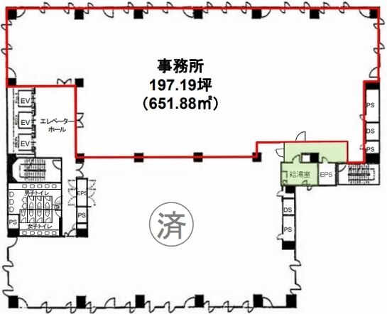 第3桜橋ビル 8階 平面図