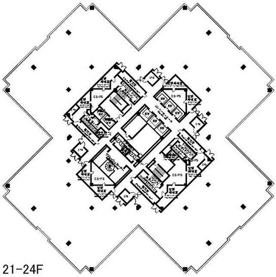ゲートシティ大崎 W7階0703 平面図