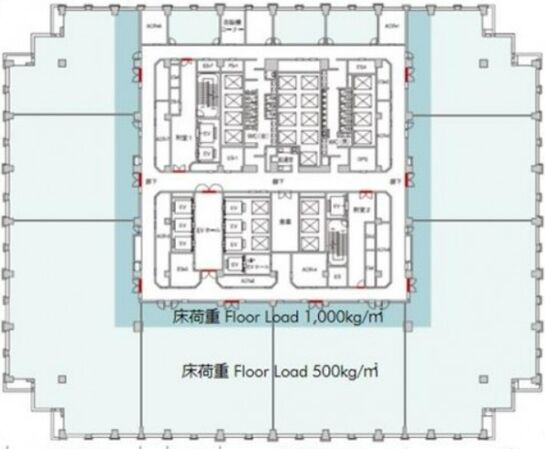 品川グランドセントラルタワー 9階 平面図