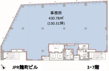 JPR麹町ビル(旧:KY麹町ビル) 3階 平面図