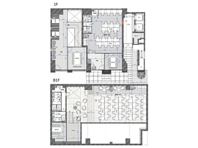 地下1階~1階の間取り画像