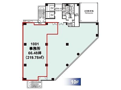 10階1001の間取り画像