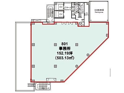 8階801の間取り画像
