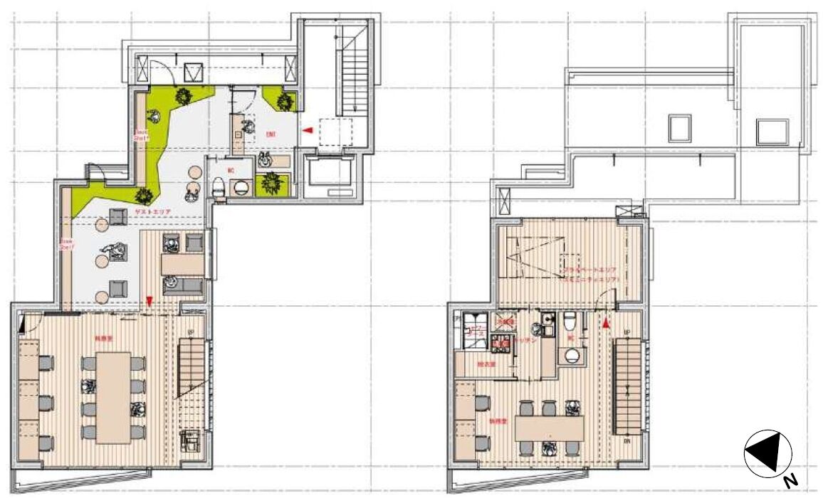 ARISTO Nishiazabu 3-4F メゾネット 間取り図